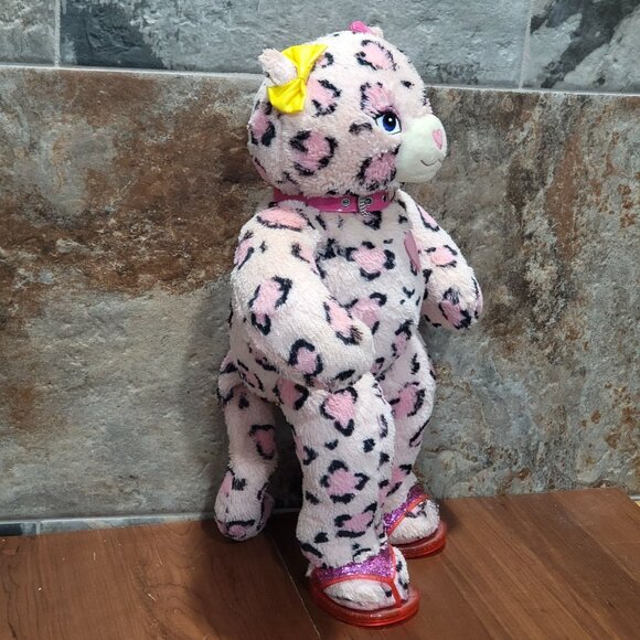Sassy Kitty Cat Build A Bear Leopard Cheetah Plush Pawfect Pink Heart 18” - Picture 5 of 11